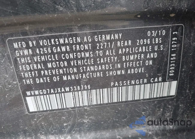 WVWGD7AJXAW338796: 43037306