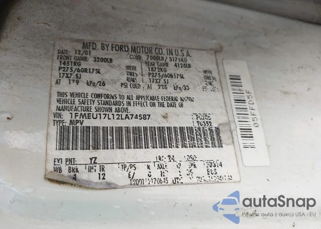 1FMEU17L12LA74587: 43037354