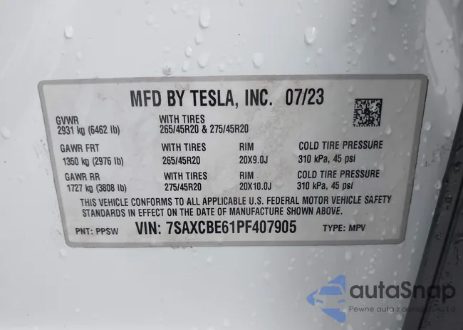 7SAXCBE61PF407905: 43037601