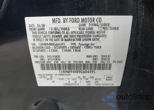 1LNHM94R89G604495: 43037814