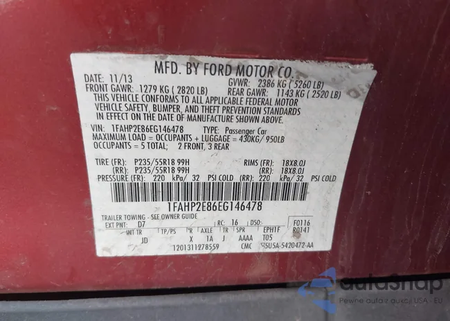 1FAHP2E86EG146478: 43036956