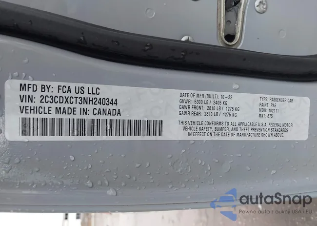 2C3CDXCT3NH240344: 43038345