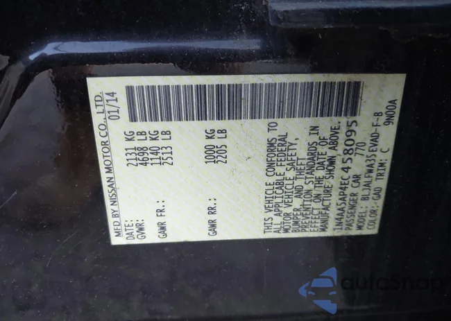 1N4AA5AP4EC458095: 43038478