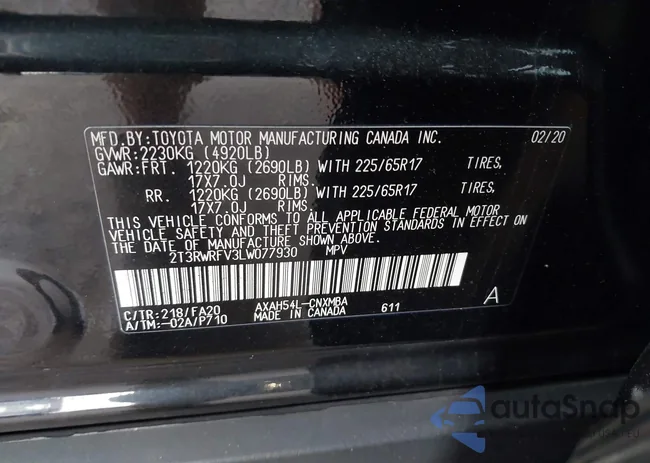 2T3RWRFV3LW077930: 43038528