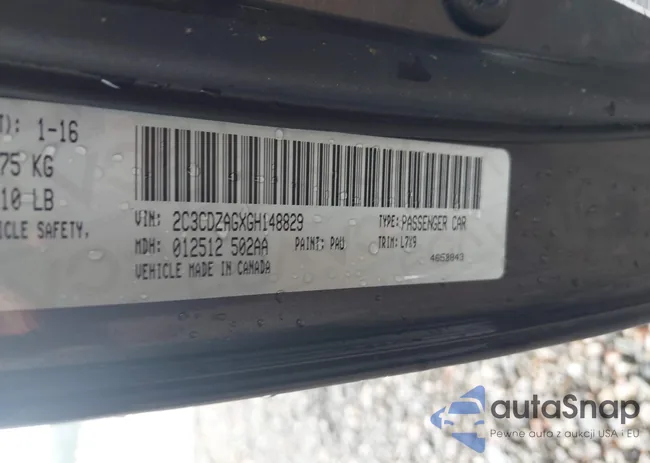 2C3CDZAGXGH148829: 43038541