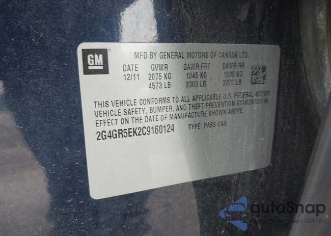 2G4GR5EK2C9160124: 43038582