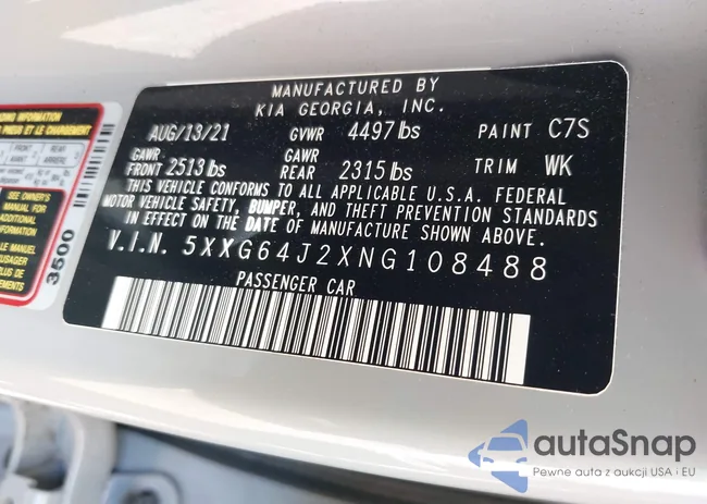 5XXG64J2XNG108488: 43038813