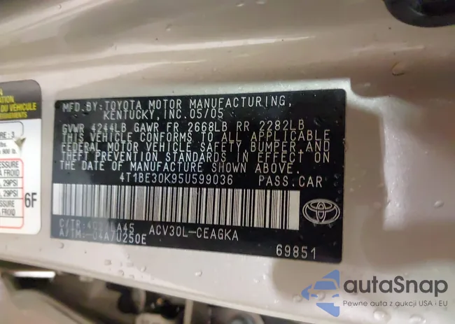 4T1BE30K95U599036: 43037860