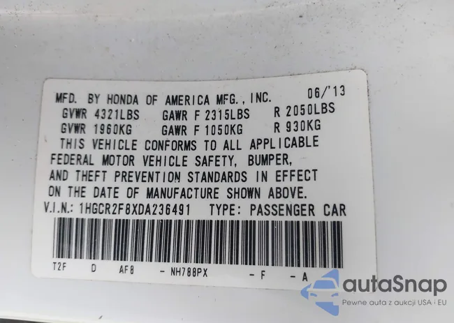 1HGCR2F8XDA236491: 43037988