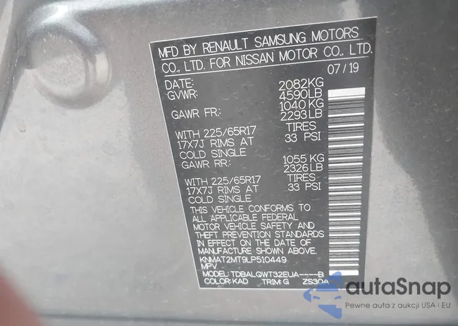 KNMAT2MT9LP510449: 43038112