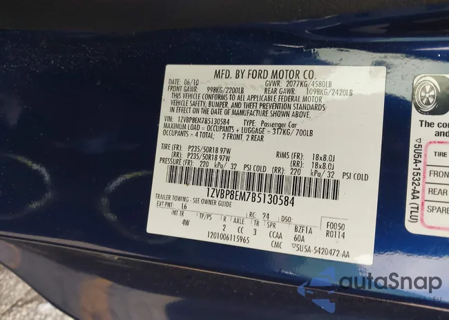 1ZVBP8EM7B5130584: 43038137