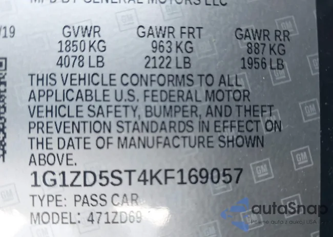 1G1ZD5ST4KF169057: 43038230