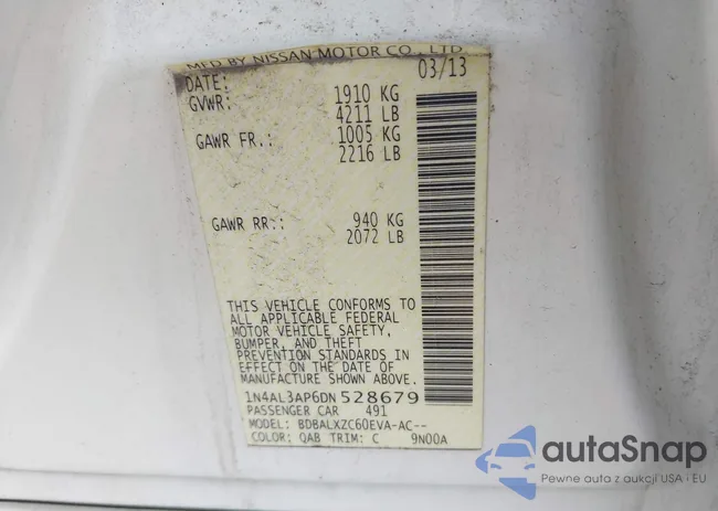 1N4AL3AP6DN528679: 43039313