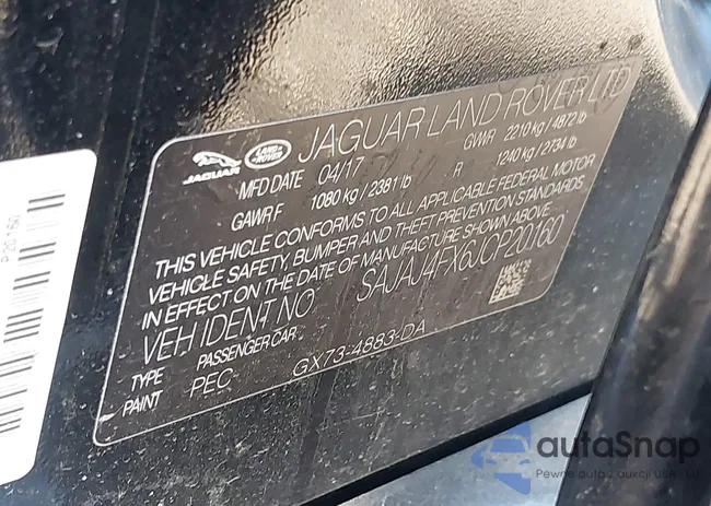 SAJAJ4FX6JCP20160: 43039437