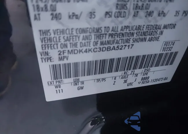 2FMDK4KC3DBA52717: 43039498