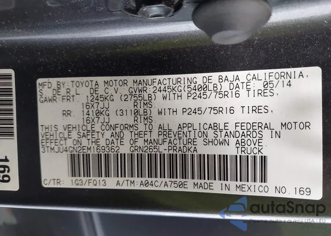 3TMJU4GN2EM169362: 43039613