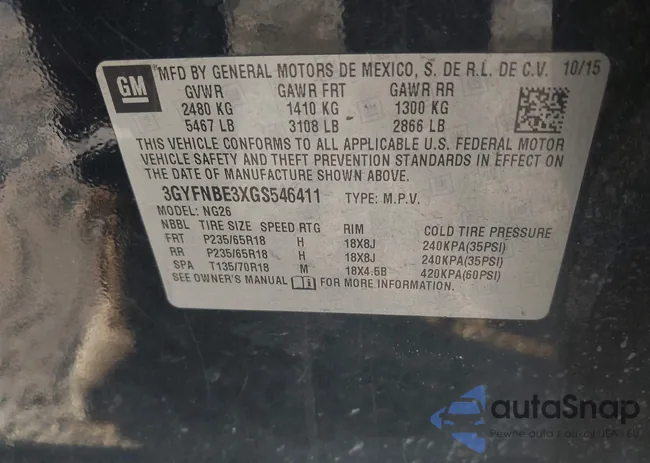 3GYFNBE3XGS546411: 43039667