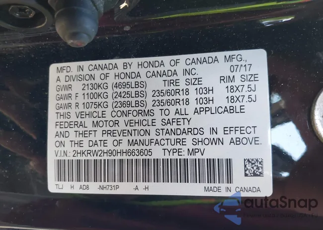 2HKRW2H90HH663605: 43038859