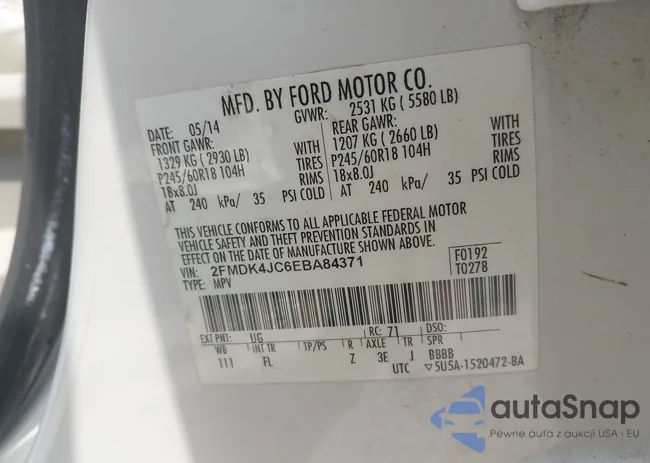 2FMDK4JC6EBA84371: 43038918