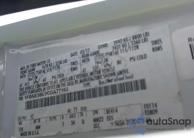 1FBNE3BL0CDA77162: 43039127