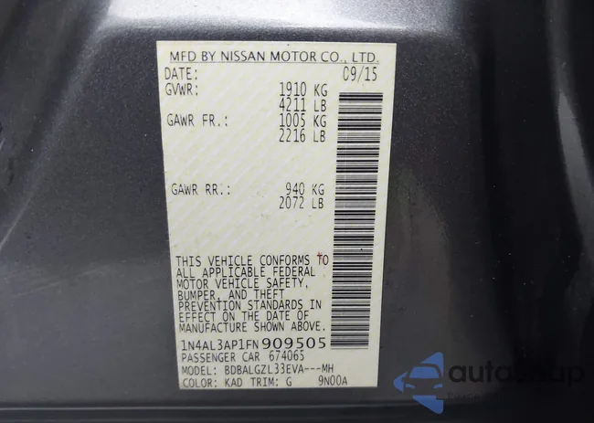 1N4AL3AP1FN909505: 43040337