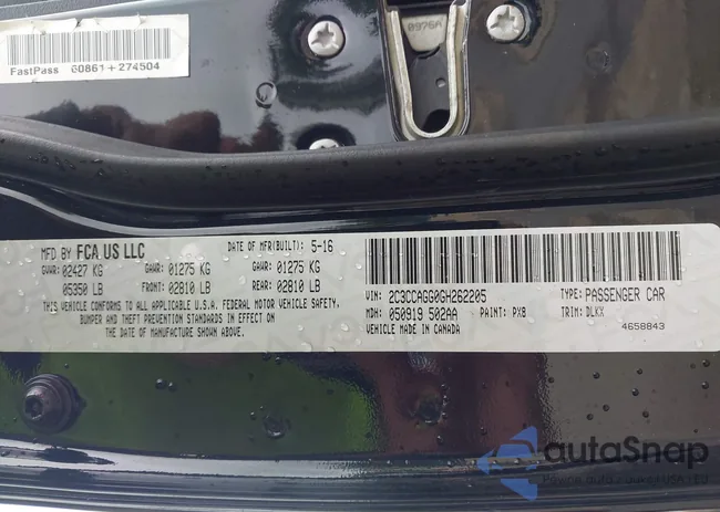 2C3CCAGG0GH262205: 43040523