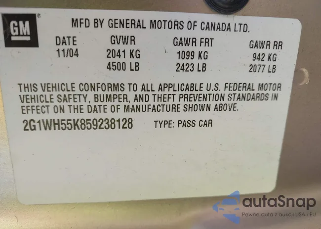 2G1WH55K859238128: 43040559