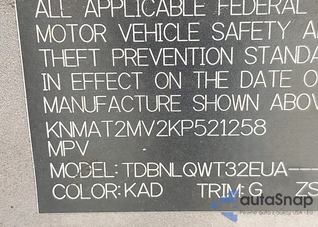 KNMAT2MV2KP521258: 43039863