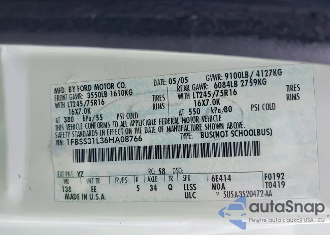 1FBSS31L36HA08766: 43039902