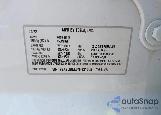 7SAYGDEE0NF431668: 43041349