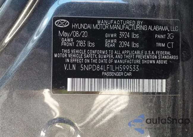 5NPD84LF1LH599533: 43041615