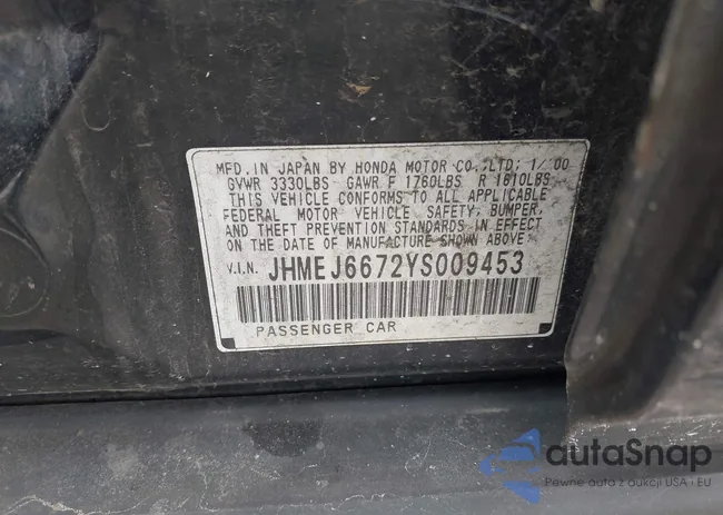 JHMEJ6672YS009453: 43041617