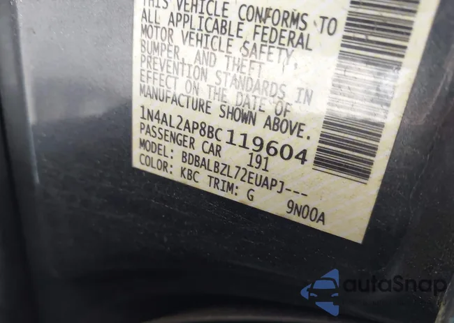 1N4AL2AP8BC119604: 43041682