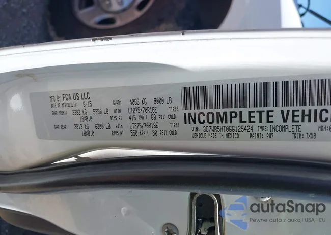 3C7WR5HT0GG125424: 43041693