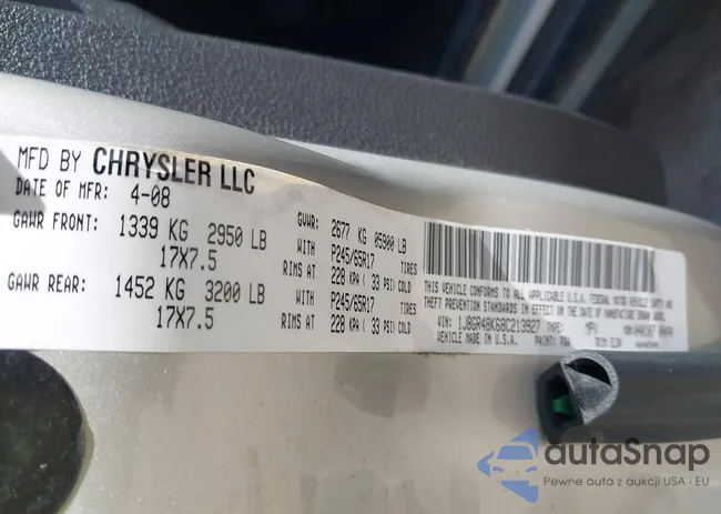 1J8GR48K68C213927: 43041733