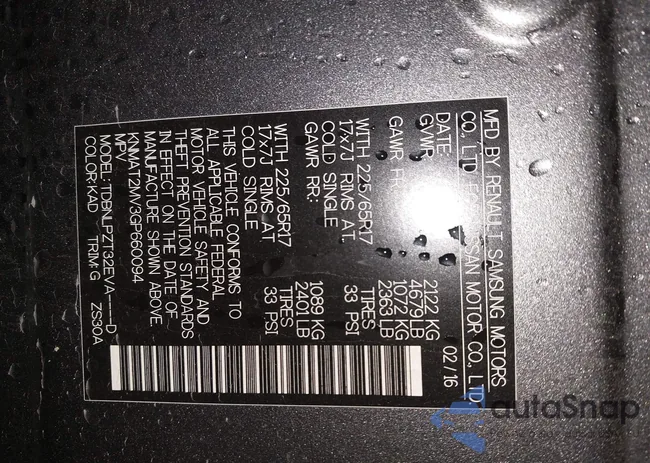 KNMAT2MV3GP660094: 43041127