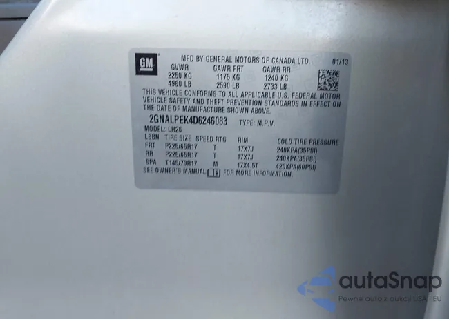 2GNALPEK4D6246083: 43041132