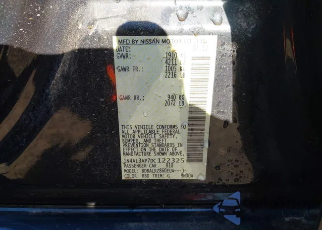 1N4AL3AP7DC122325: 43042282