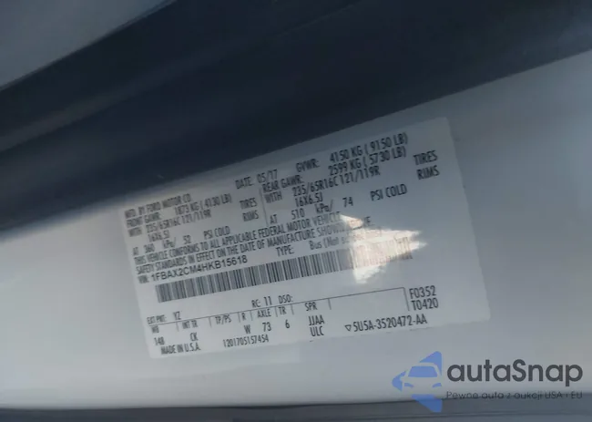 1FBAX2CM4HKB15618: 43042328