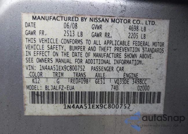 1N4AA51EX9C800752: 43042331