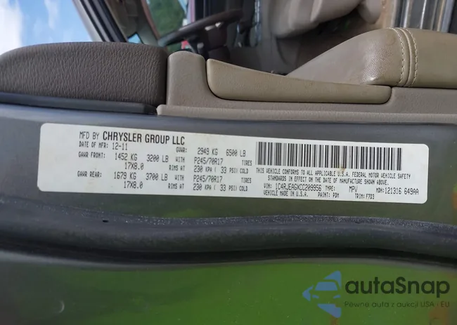 1C4RJEAGXCC209956: 43042598