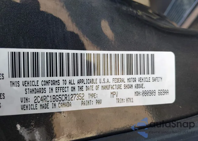 2C4RC1BG5CR127352: 43042852