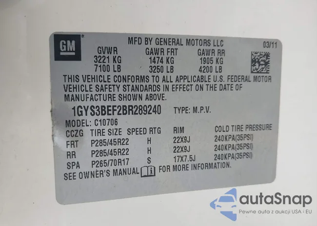 1GYS3BEF2BR289240: 43042053