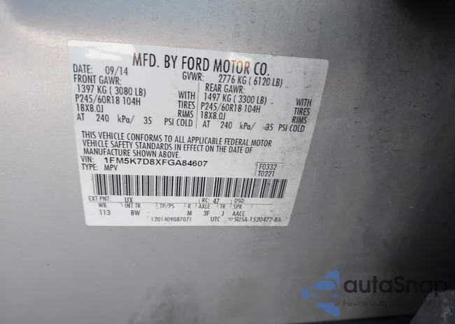 1FM5K7D8XFGA84607: 43042106