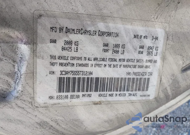 3C3AY75S55T312104: 43042212