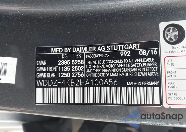 WDDZF4KB2HA100656: 43043275