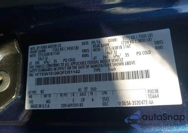 1FTEW1EG9GFD51142: 43043817