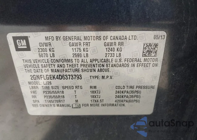 2GNFLGEK4D6373793: 43043843