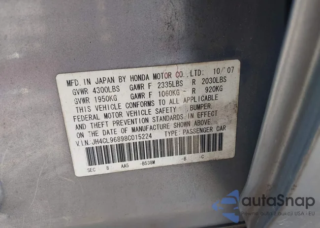 JH4CL96898C015224: 43043024