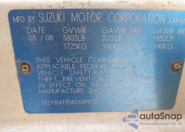 JS2YB413585109815: 43043152